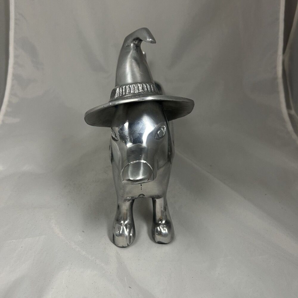 Metal Dachshund Weiner Dog Tray Bowl Halloween Candy Treat Server - Picture 3 of 6